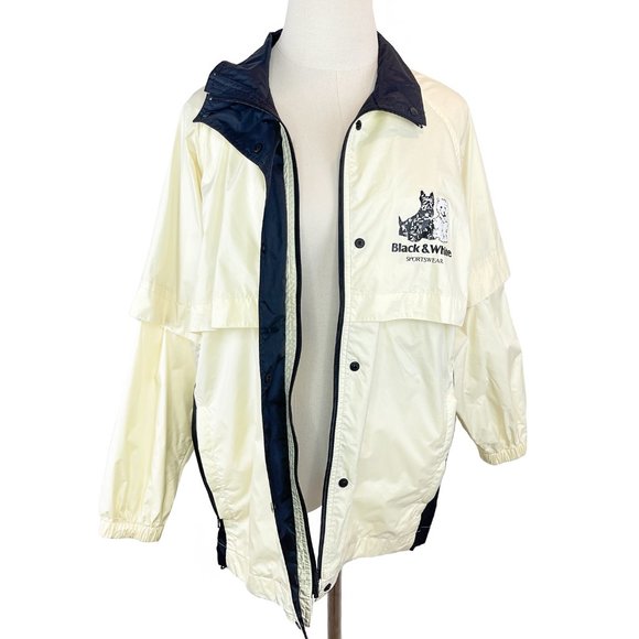 SOLD: Vintage Japan Black & White Sportswear Scottie + Westie Dog Jacket - Picture 9 of 12